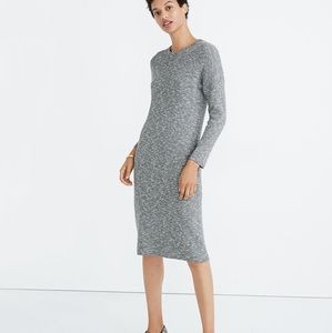 NWT Madewell Drop Shoulder Gray Midi Sweater Dress